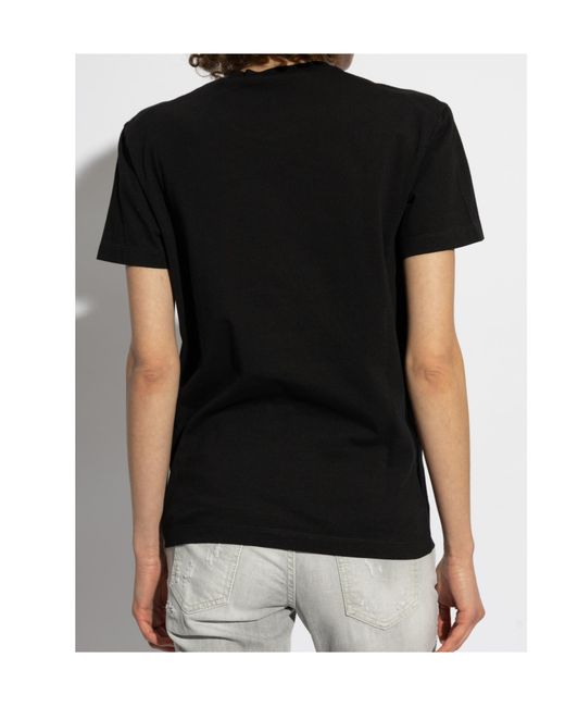 DSquared² Black Chest Pocket Crewneck T-Shirt