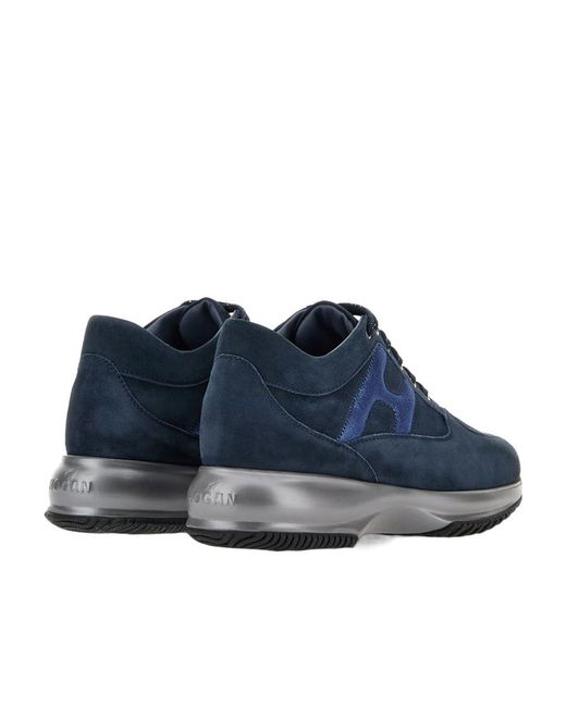 Hogan Blue Interactive Lace-Up Sneakers