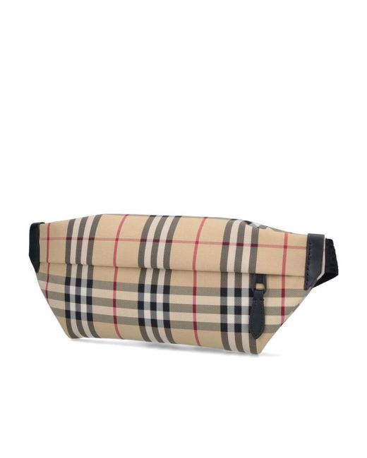 Burberry Multicolor Checked Zipped Belt Bag for men