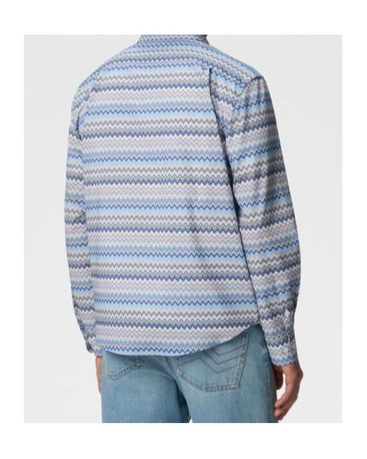 Missoni Blue Zigzag Shirt for men