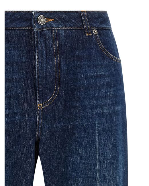 Dolce & Gabbana Blue Wide Leg Jeans