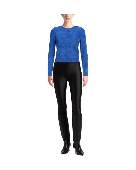 DIESEL Blue Simple Solid-Color Long Sleeves