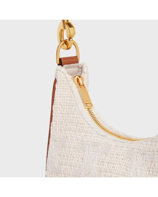 Céline White Medium Ava Strap Bag