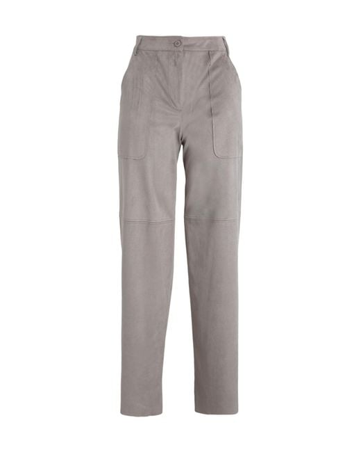 MAX&Co. Gray Stretchy Comfort High-Waisted Straight-Leg Pants