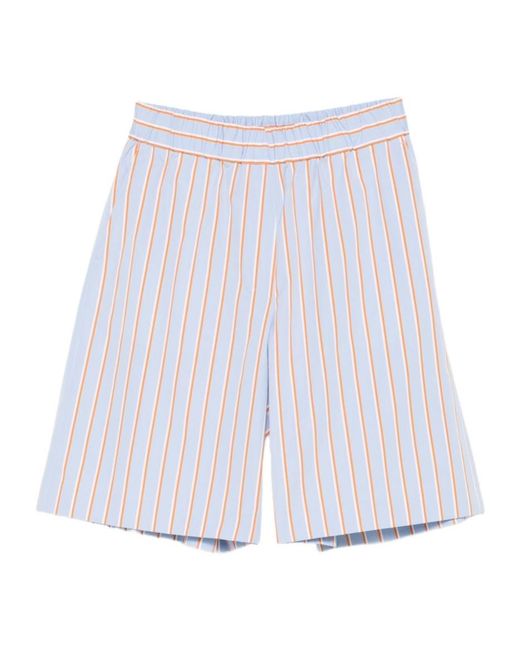Dries Van Noten White Striped Shorts