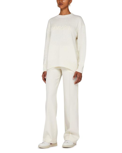 Moncler White Round Neck Sweater