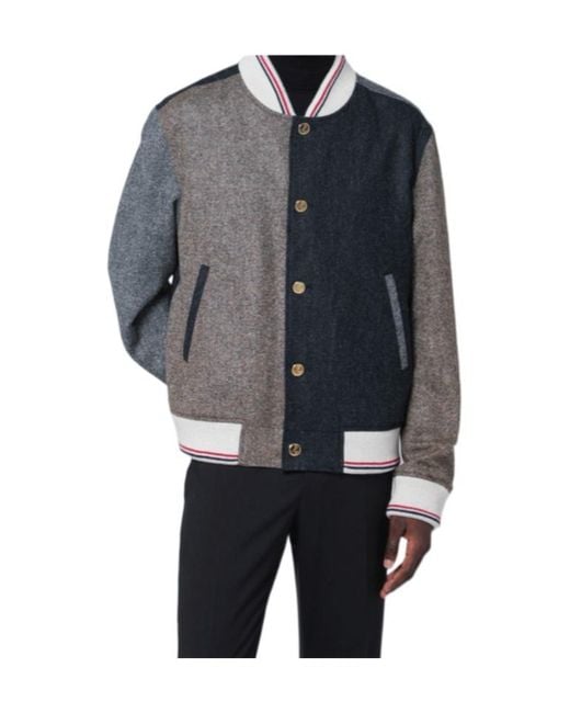 Thom Browne Blue Long-Sleeved Casual Jacket for men