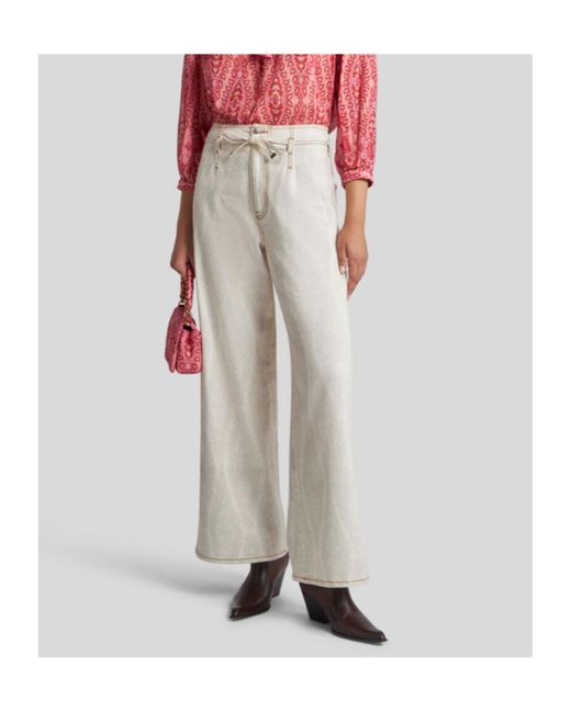 Etro White Wide-Leg Trousers