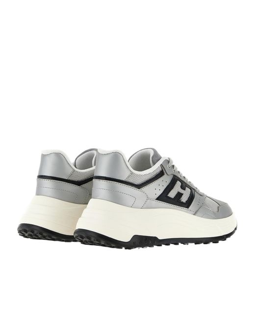 Hogan White H669 Side Logo Patch Low-Top Sneakers