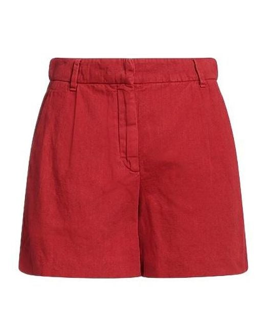 Brunello Cucinelli Red Solid Casual Shorts