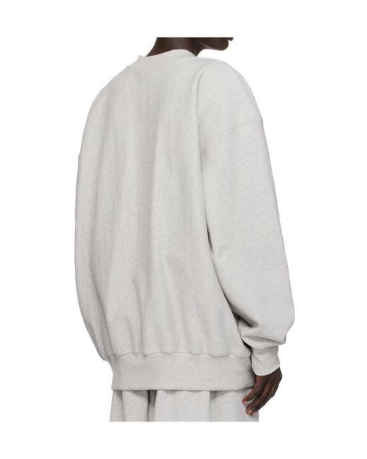 Hed Mayner Gray Fur Trim Pullover for men
