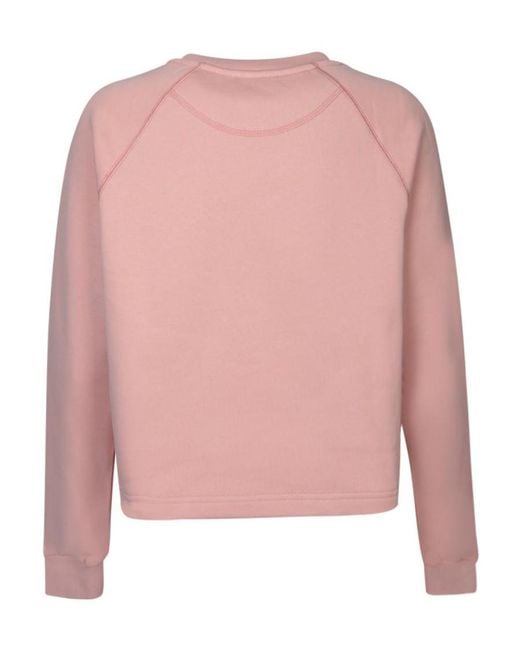 A.P.C. Pink Logo Embroidered Crewneck Sweatshirt