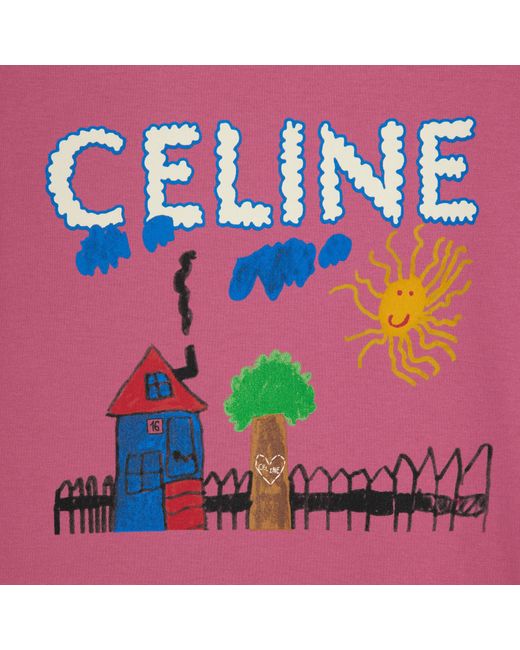 Céline Pink Loose T-Shirt