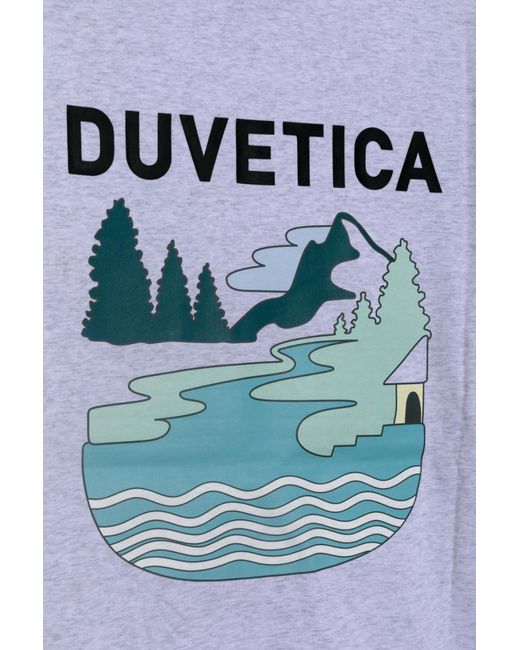 Duvetica Blue Short-Sleeved T-Shirt for men