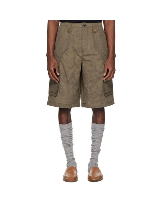 ANDERSSON BELL Green Carpenter Cargo Shorts for men