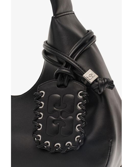 Ganni Black Medium Hobo Bag