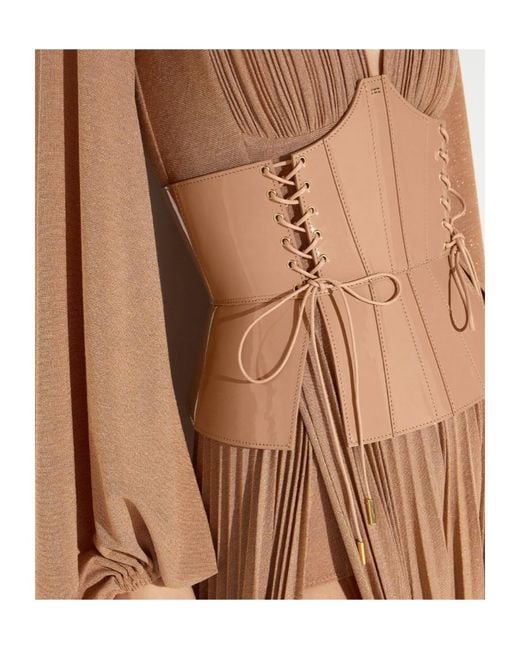 Elisabetta Franchi Natural Carpet Dress