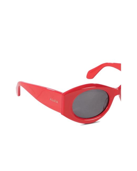 Alaïa Red Alaïa Cat Eye Frame Sunglasses