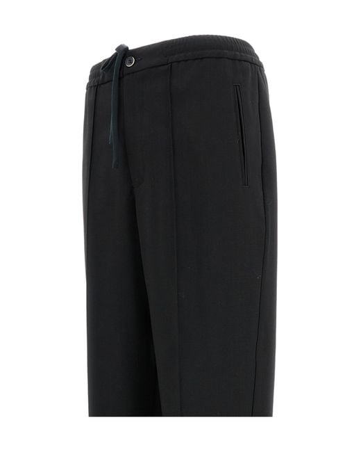 Barena Black Regular-Fit Jogger Pants for men