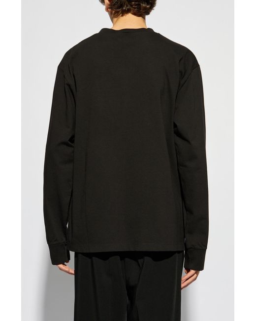 DSquared² Black Logo Printed Long-Sleeved T-Shirt for men