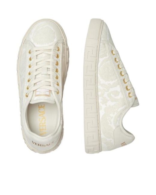 Versace Natural Barocco Greca Sneakers