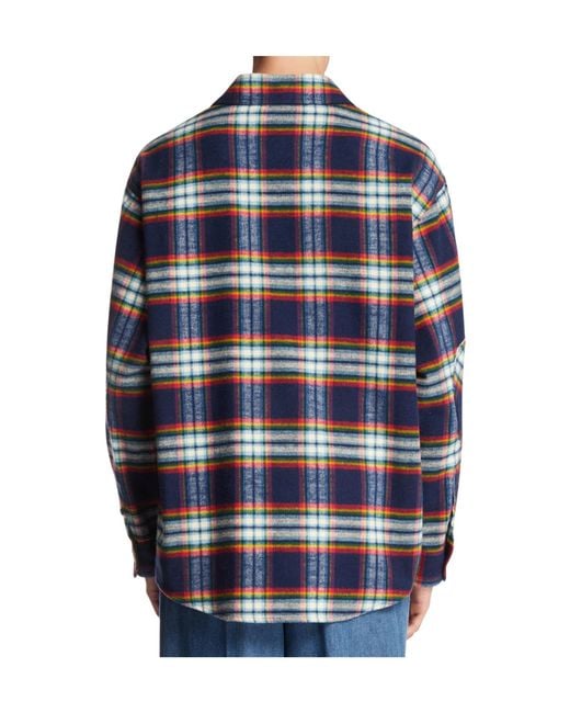 DARKPARK Blue Check-Print Shirt for men