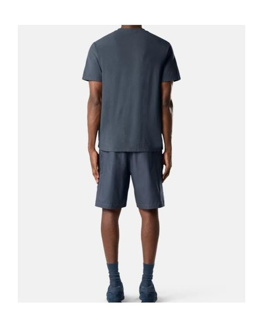 Stone Island Blue Logo Patch Crewneck T-Shirt for men