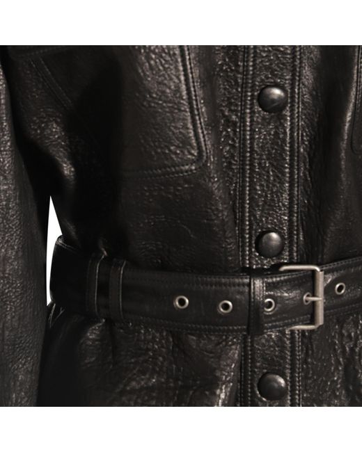 Saint Laurent Black Saharienne Short Jacket