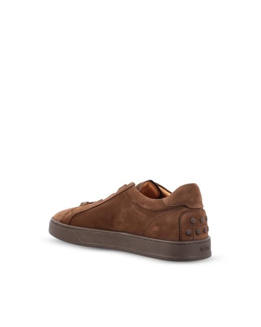 Tod's Brown Minimal Low-Top Sneakers for men