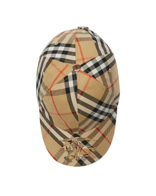 Burberry Multicolor Checked Baseball Cap for men