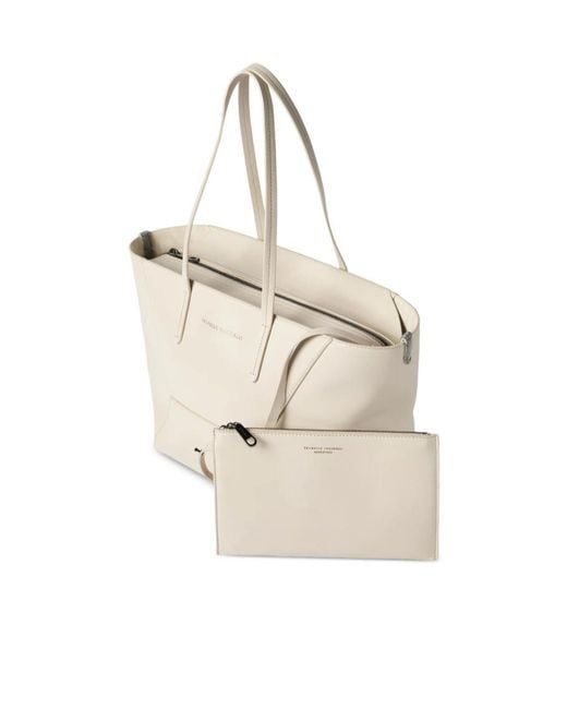 Brunello Cucinelli Natural Small Duo Tote Bag