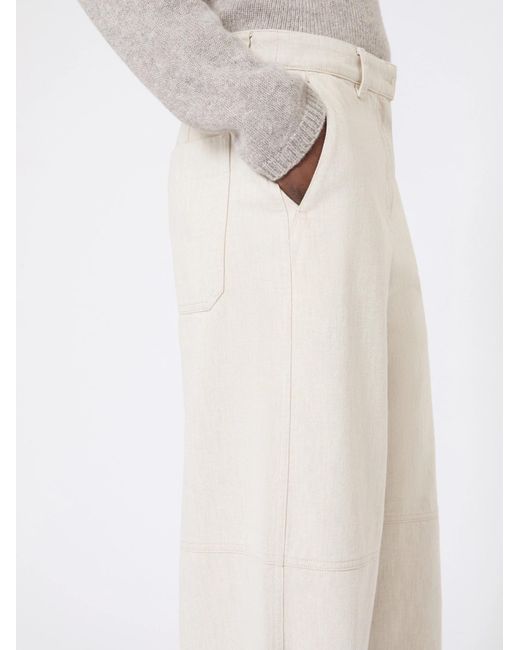 Max Mara White 'S Armony Straight-Leg Cargo Pants