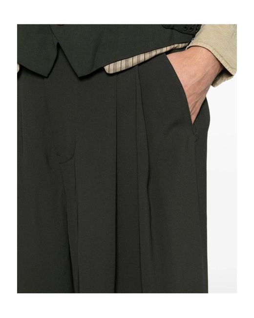 Ziggy Chen Black Pleated Palazzo Pants