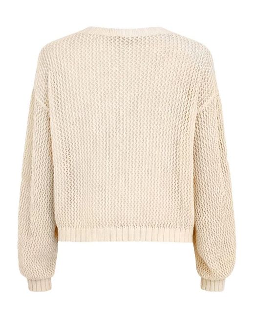 Twinset White Open Knit Cherry Knitted Sweater