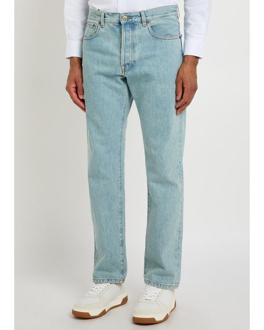 Valentino Blue Straight-Leg Jeans for men