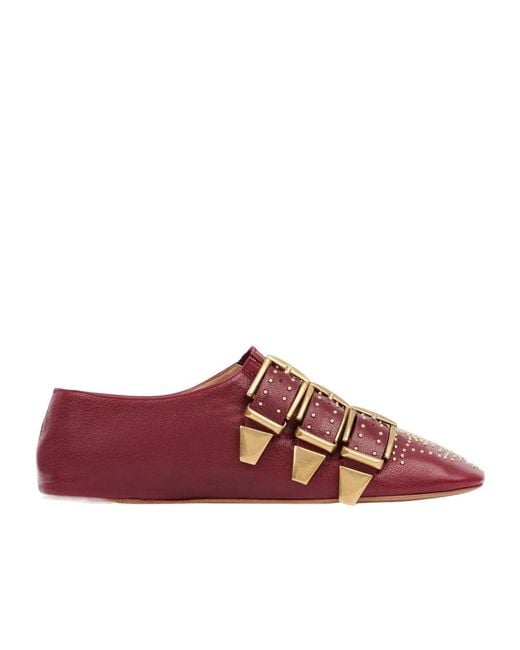 Chloé Red Chloé Susanna Flat Shoes