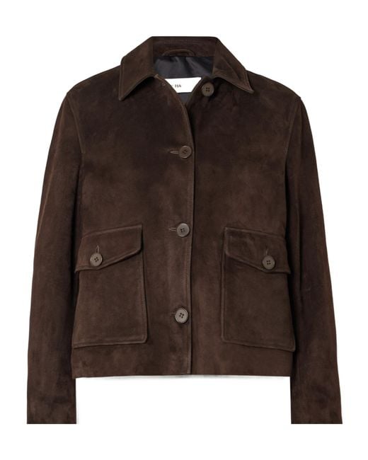 Nour Hammour Brown Louise Suede Jacket