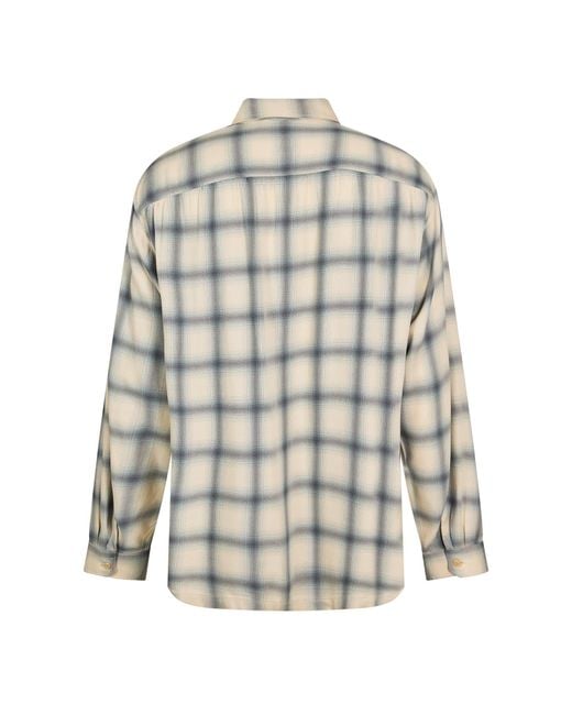 Our Legacy Gray Printed Long-Sleeve Shirt for men