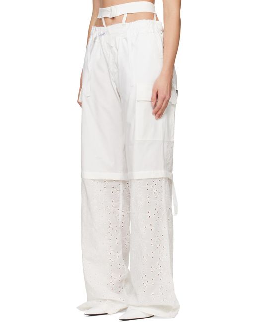 OTTOLINGER White Baggy Cargo Trousers