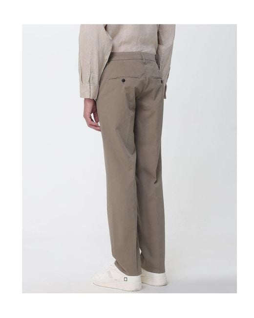 Dondup Gray Belt-Loop Trousers for men