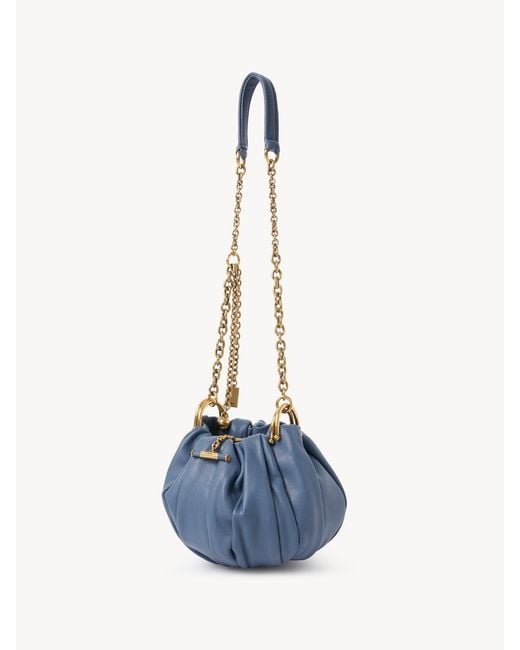 Chloé Blue Plissé Shoulder Bag
