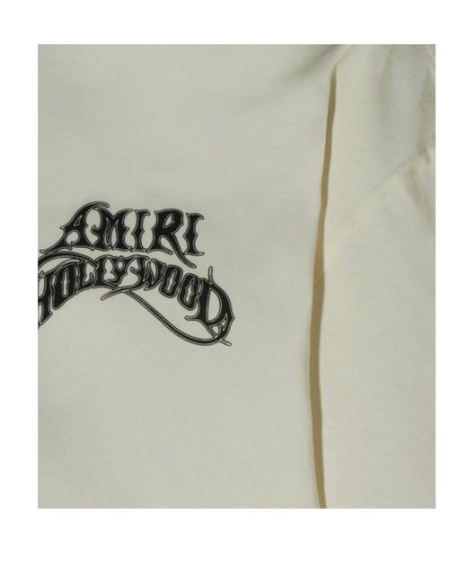 Amiri White Hollywood Logo T-Shirt for men
