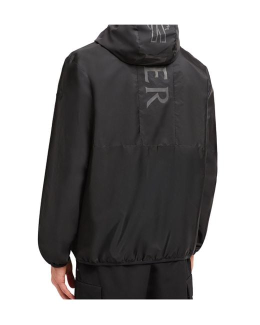 Moncler Black Granier Logo Patch Zip-Up Jacket for men