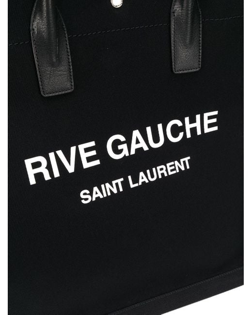 Saint Laurent Black Rive Gauche Tote Bag for men