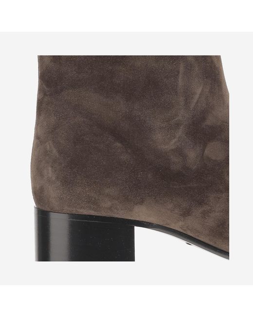 Khaite Brown Suede Ankle Boots