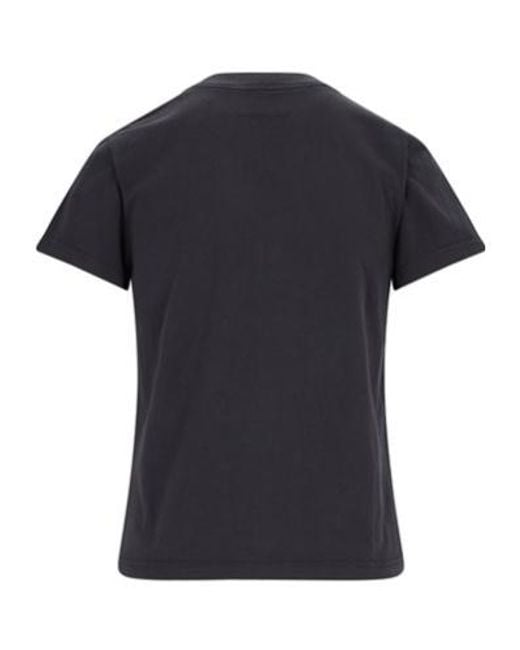 Courreges Black Courrèges Logo Patch Crewneck T-Shirt