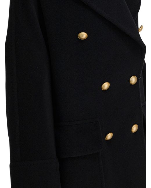 Tagliatore Black Lillian Double-Breasted Coat