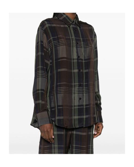 Frankie Shop Black Peri Sheer Button-Up Shirt