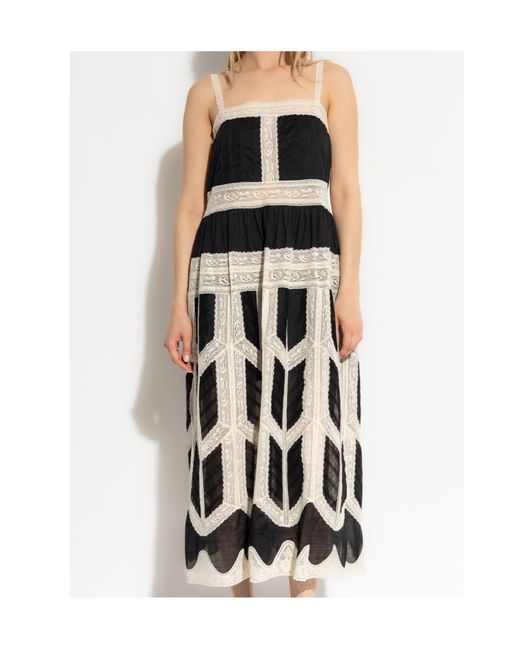 Zimmermann Black Lace-Insert Dress