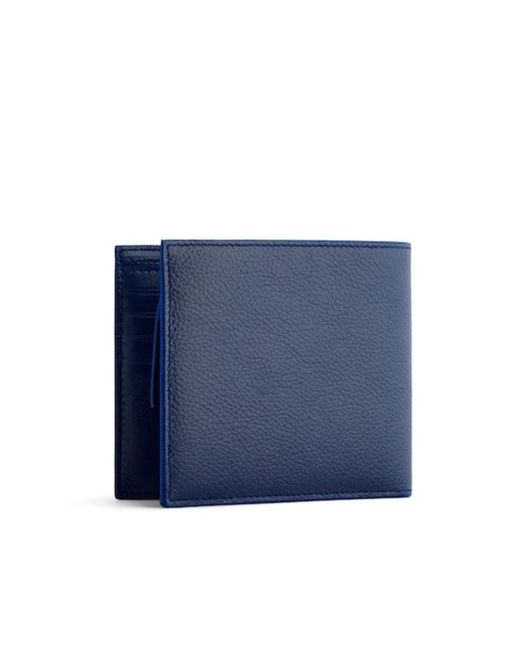 Balenciaga Blue Logo Printed Bifold Wallet for men